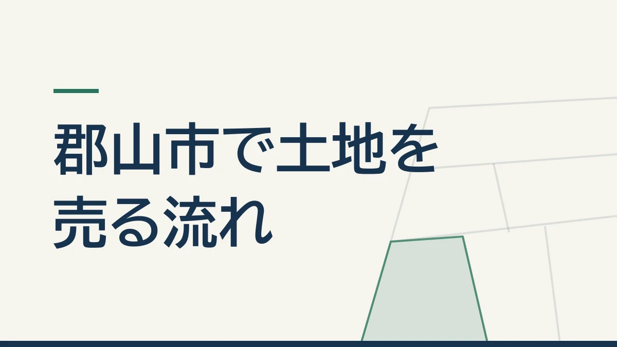 郡山市で土地を売る流れを分かりやすく表したコラムのタイトル画像